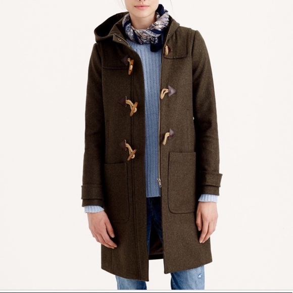 J. Crew Jackets & Blazers - J. CREW Sage Green Wool Duffle Toggle Coat